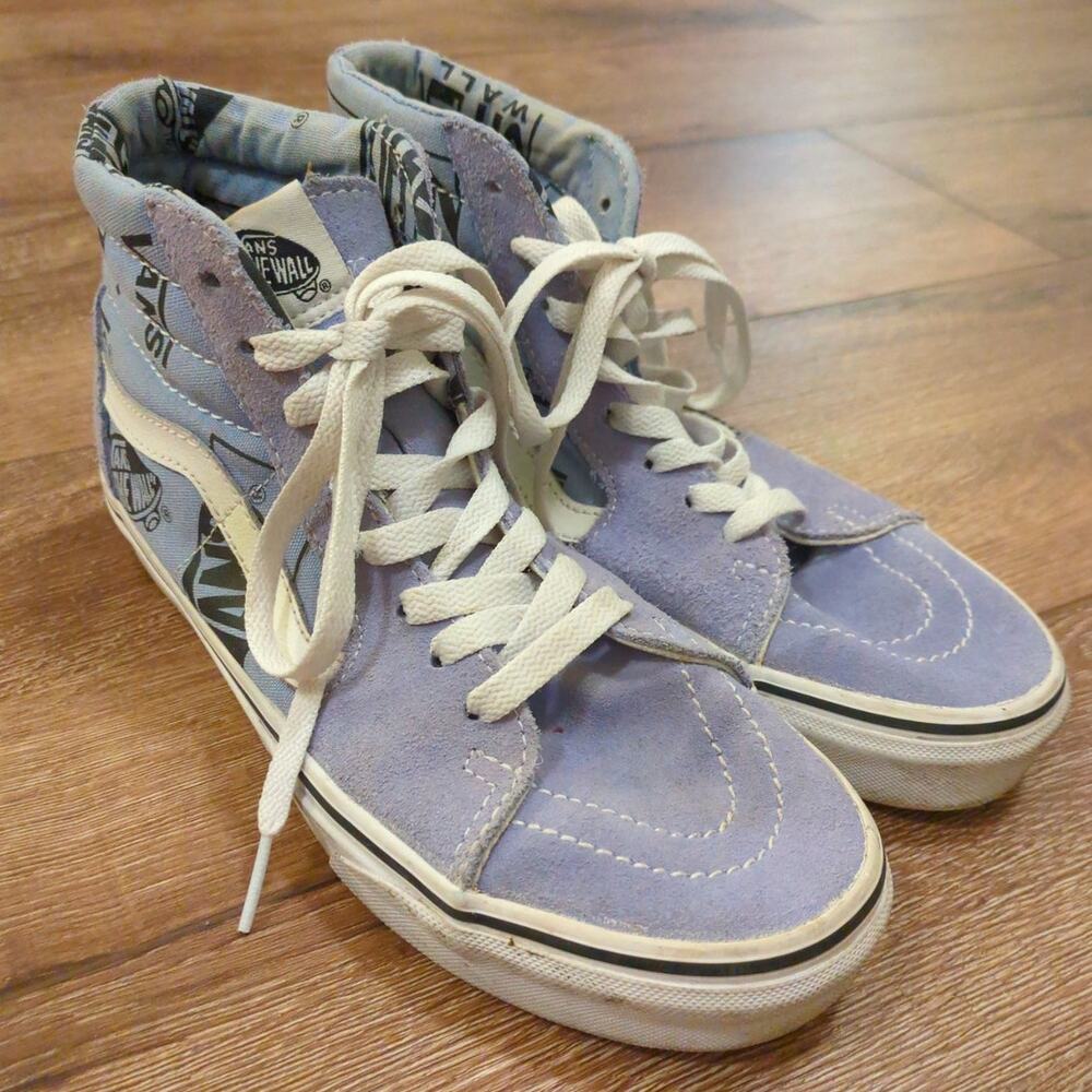 Vans Logo Mix Sk8-Hi Reissue Sneaker Men 6 / Women 7.5 Purple Lavender Skate‎